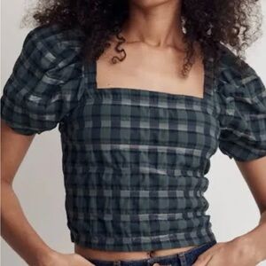 NWT Madewell Plaid Crop